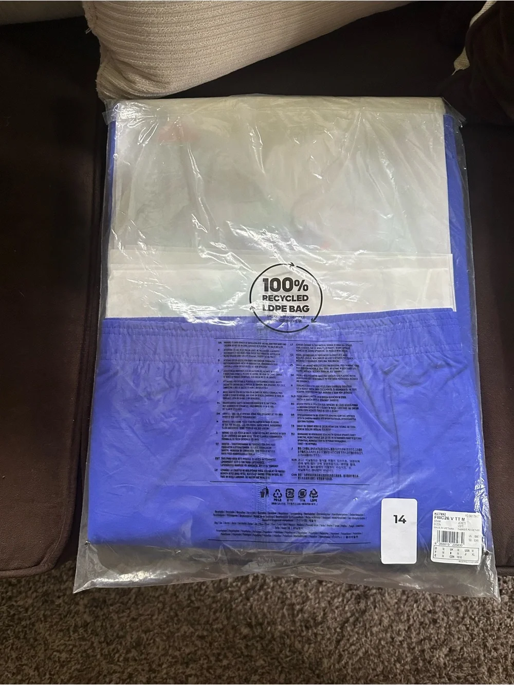 adidas Blue & Light Blue FIFA Volunteer Bomber Jacket